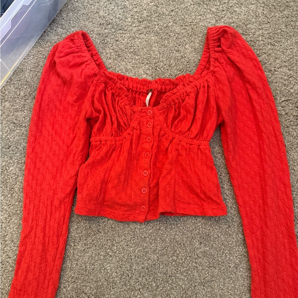 Red Women's Top free people